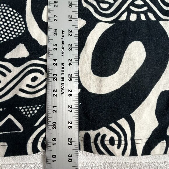 Vintage Tapemeasure Women's Geometric Pattern Half Sleeve Blouse Black Medium - Picture 8 of 8